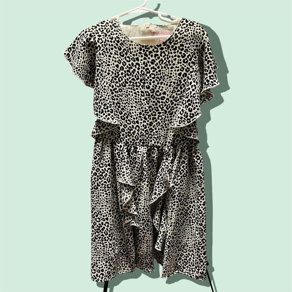 BCBG GIRLS BLACK PRINTED DESIGN DRESS,